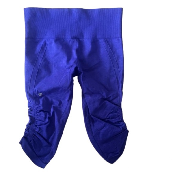 Lululemon In The Flow Crop II Heathered Bruised Berry 8 - Picture 9 of 10